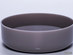 SLIM BORDER - Countertop round resin washbasin _ Vallvé