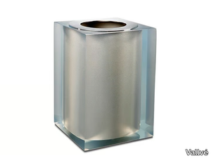 PLATINUM GLOSS - Resin bathroom waste bin _ Vallvé