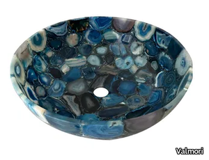 DEEP SEA - Round countertop stone washbasin _ Valmori