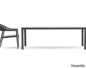 VICTOR LOW - Rectangular powder coated aluminium garden table _ Varaschin