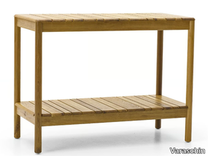 BARCODE - Rectangular teak garden console _ Varaschin