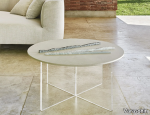 BELT AIR - Round PMMA garden side table _ Varaschin