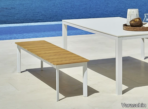 SYSTEM - Powder coated aluminium garden bench _ Varaschin