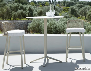 EMMA - Round aluminium high table _ Varaschin