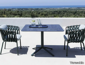 EMMA - Square aluminium garden table _ Varaschin