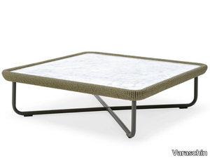 BABYLON - Coffee table with marble top _ Varaschin