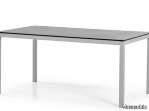 VICTOR - Rectangular powder coated aluminium garden table _ Varaschin