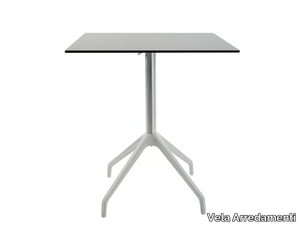 ONE - Drop-leaf aluminium contract table _ Vela Arredamenti