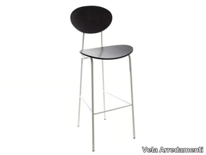 MAGIC - High wooden stool with back _ Vela Arredamenti