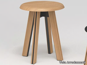 SG-JEAN - Low wooden stool _ Vela Arredamenti