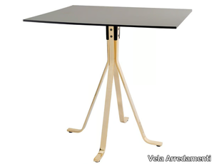 TAULA REV - Square steel table _ Vela Arredamenti