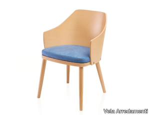 PL BRAS WOOD - Wooden chair with armrests _ Vela Arredamenti