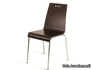 ALPES-3 - Stackable wooden chair _ Vela Arredamenti