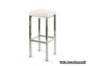 SG-BUILDING-1 - Upholstered barstool with footrest _ Vela Arredamenti