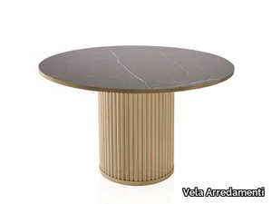 IKAR WOOD CORNICE - Round wooden table _ Vela Arredamenti