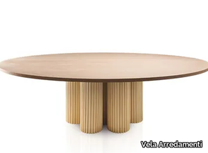 TRILOGY 7 WOOD - Round wooden table _ Vela Arredamenti