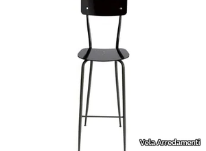 OLIVIA - Aluminium barstool with back _ Vela Arredamenti