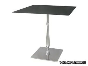 ECLISSE-44 - Square stainless steel contract table _ Vela Arredamenti