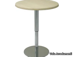 SLIM-40-INOX-TEL - Height-adjustable round stainless steel table _ Vela Arredamenti