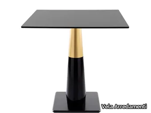 SLICONO-BI - Square stainless steel table _ Vela Arredamenti