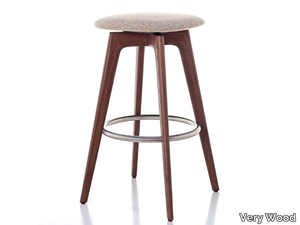 EGADI 416H - High wooden stool with integrated cushion _ Very Wood