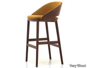 ODEON 06 - Stool with footrest with back _ Very Wood