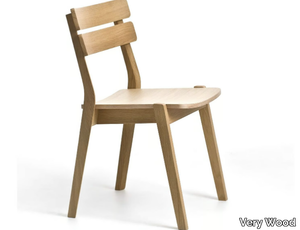 FRAME 11L - Stackable wooden chair open back _ Very Wood