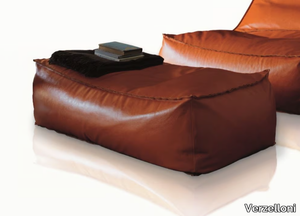 ZOE - Rectangular leather pouf _ Verzelloni