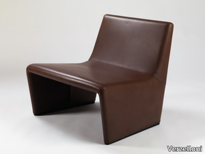 PATTY - Leather armchair with removable cover _ Verzelloni