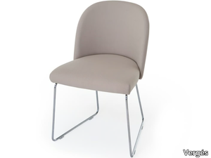 CISTELL SLIM - Sled base upholstered fabric chair _ Vergés