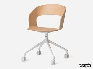 GOOSE - Swivel ash chair with castors _ Vergés