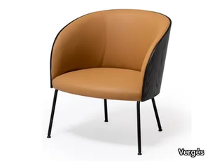 CISTELL ORIGINAL - Leather easy chair with armrests _ Vergés