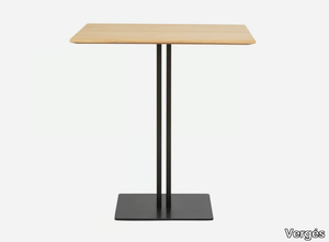 SANDWICH - Square table with ash top and steel base _ Vergés