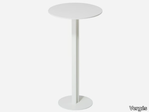 SANDWICH - Round powder coated steel high table _ Vergés