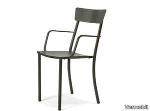 MOGAN - Stackable metal garden chair with armrests _ Vermobil