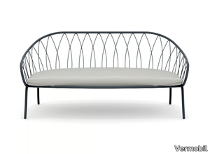 FLORA - 2 seater metal and fabric garden sofa _ Vermobil