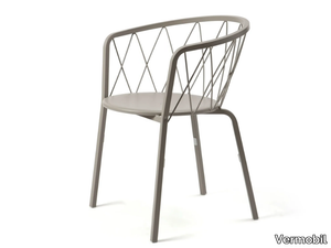 DAISY - Stackable metal garden chair with armrests _ Vermobil