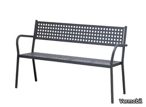 ALICE - Metal garden bench with armrests _ Vermobil