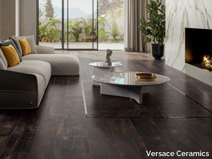 BROWN - Porcelain stoneware wall/floor tiles with wood effect _ Versace Ceramics