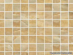 MARBLE ORO MOSAICO - Porcelain stoneware mosaic _ Versace Ceramics