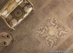 MARBLE MARRONE - Porcelain stoneware wall/floor tiles with marble effect _ Versace Ceramics