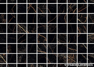 MARBLE NERO MOSAICO - Porcelain stoneware mosaic _ Versace Ceramics