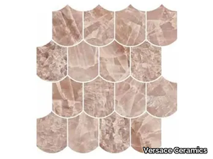 WAVE CRISTALLO ROSA - Porcelain stoneware mosaic _ Versace Ceramics