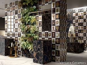 LETTERING - Indoor porcelain stoneware wall tiles _ Versace Ceramics