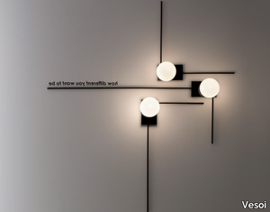 FRAMMENTI DI MULTIPLO - Glass and steel wall lamp / ceiling lamp _ Vesoi