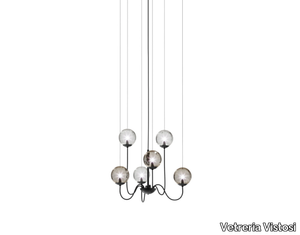 PUPPET SP 6P - Blown glass pendant lamp _ Vetreria Vistosi