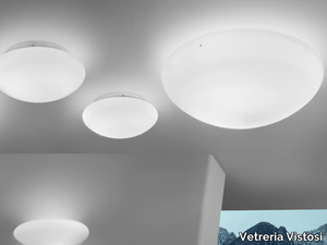 BIANCA PP/PL - Glass wall lamp / ceiling lamp _ Vetreria Vistosi