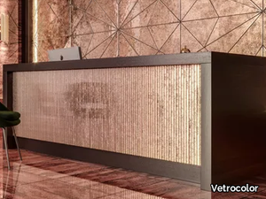 Glass reception desk - Glass reception desk _ Vetrocolor