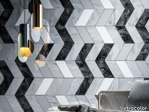 SPIGA PATTERN - Indoor glass wall/floor tiles _ Vetrocolor