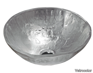 COROLLA PREZIOSI - Countertop round single glass washbasin _ Vetrocolor